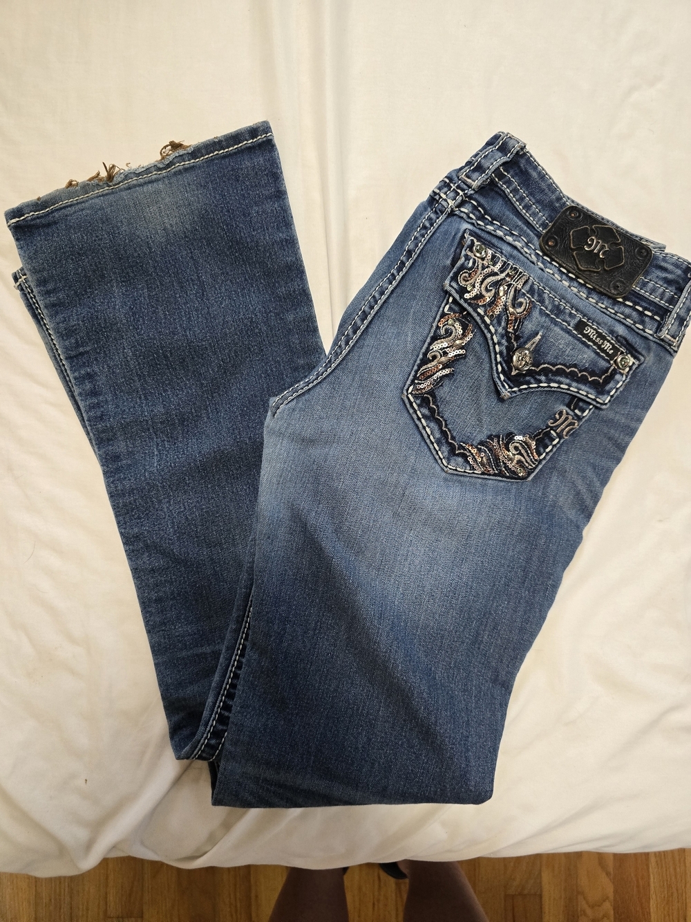 Miss Me Women's Boot Cut Jeans Size 30 Signature Rise Medium Wash